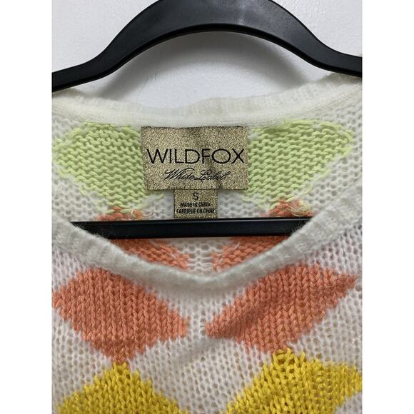 Wildfox White Label Rainbow Lennon Sweater Distressed Oversized Pride Grunge S - Picture 2 of 4